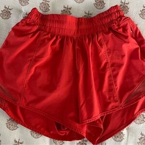 Lululemon Athletica Vibrant Red Athletic Shorts